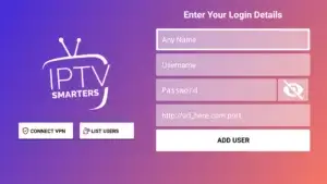 Enter IPTV Smarters information